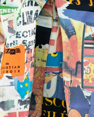 Vintage Christian Lacroix 1990s Collage-Print Trousers