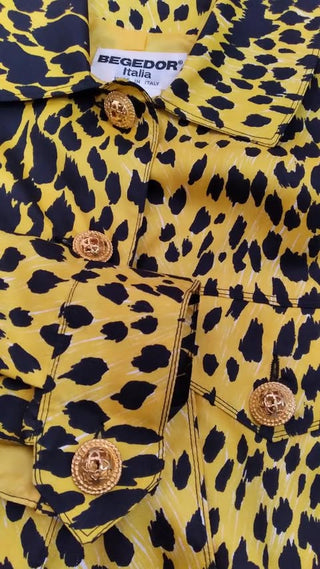 1990s Leopard Print Cropped Jacket by Begedor Italia