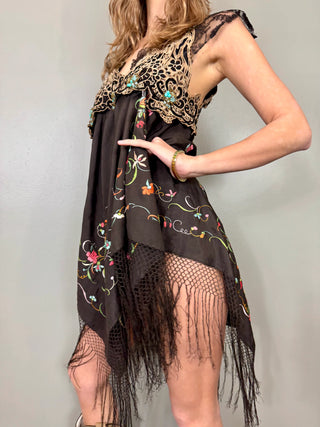 Penny, Reworked Fringed Dress