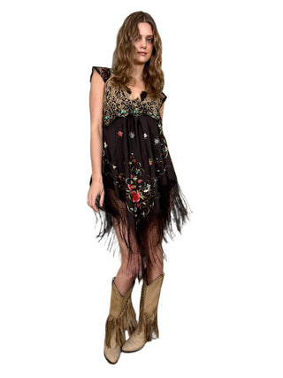 Penny, Reworked Fringed Dress