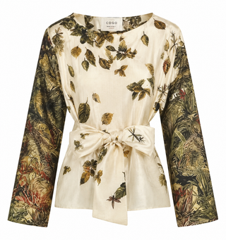 Wild Printed Silk Top