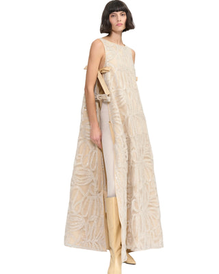 Lux Lucis Embellished Tie-Side Maxi Dress