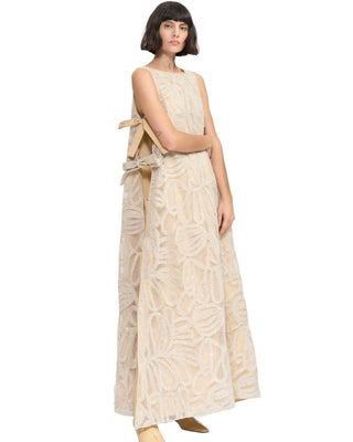 Lux Lucis Embellished Tie-Side Maxi Dress