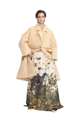 Wild Printed Silk Maxi Skirt