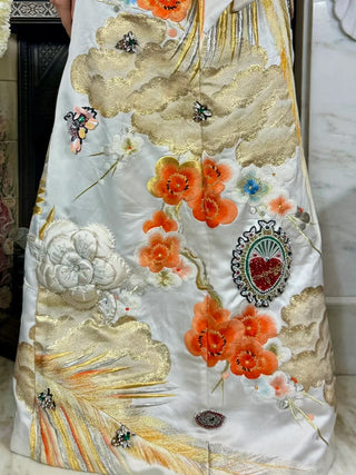 Silvia, Majestic Beaded Kimono Gown
