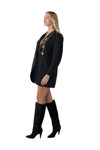 Vintage Richard Tyler Oversized Black Suit Blazer