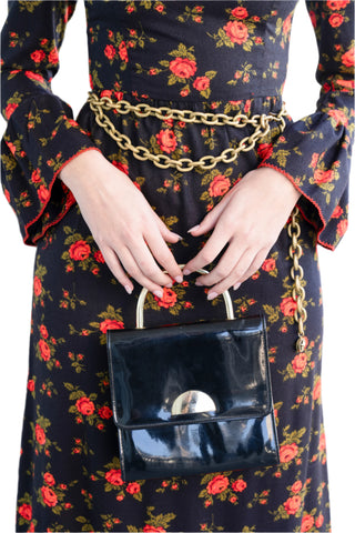 Vintage 1994 CHANEL Gold Toned Multi Link Double Chain Belt Necklace