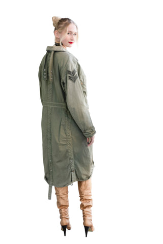 Vintage Jimmy Taverniti Y2K Military Inspired Green Parka