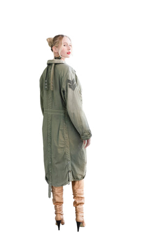 Vintage Jimmy Taverniti Y2K Military Inspired Green Parka