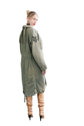 Vintage Jimmy Taverniti Y2K Military Inspired Green Parka