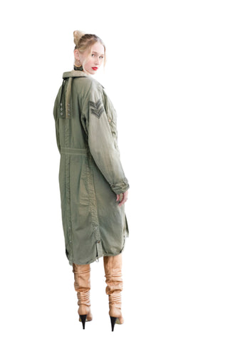 Vintage Jimmy Taverniti Y2K Military Inspired Green Parka