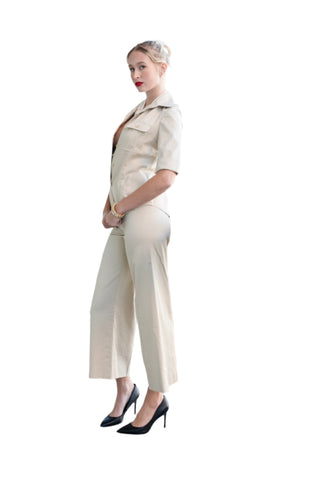 Vintage 1970s Joseph Magnin Khaki Pant Suit