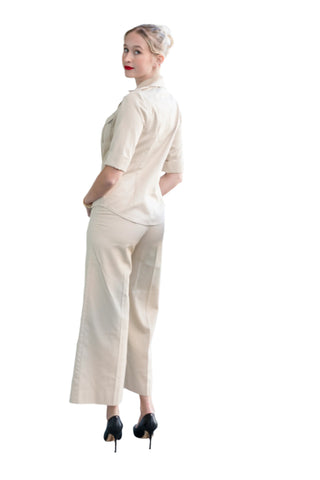 Vintage 1970s Joseph Magnin Khaki Pant Suit