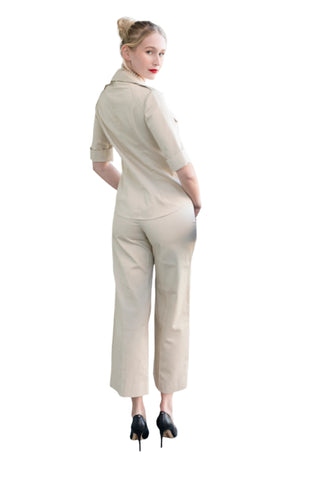 Vintage 1970s Joseph Magnin Khaki Pant Suit