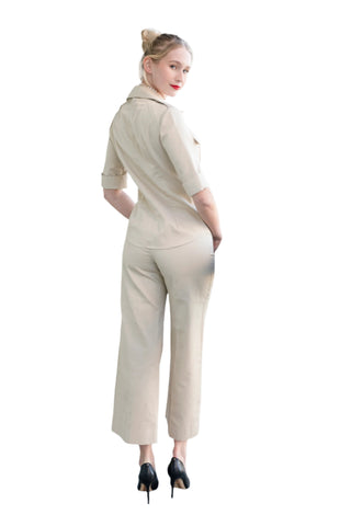 Vintage 1970s Joseph Magnin Khaki Pant Suit