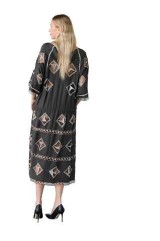 Rare Vintage 1980s Chloé Geometric Motif Cutout Tiled Dress