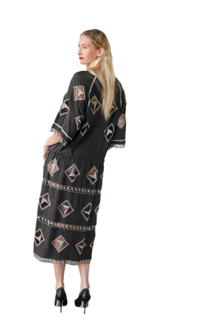 Rare Vintage 1980s Chloé Geometric Motif Cutout Tiled Dress