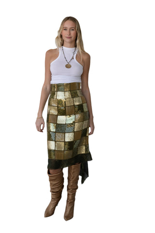 Vintage Laura Biagiotti High Waisted Sequin Skirt