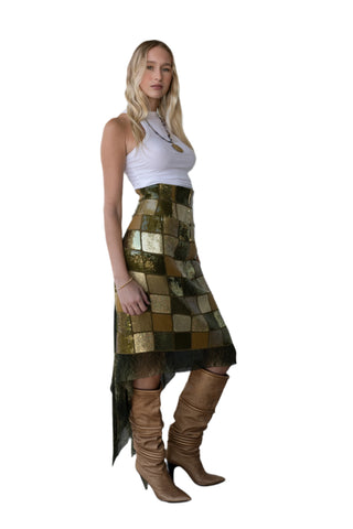 Vintage Laura Biagiotti High Waisted Sequin Skirt