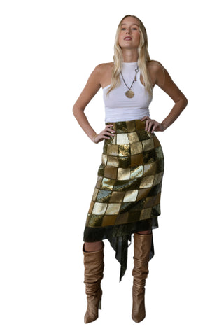 Vintage Laura Biagiotti High Waisted Sequin Skirt
