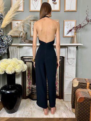 Cache, 80s Black Beaded Jumpsuit