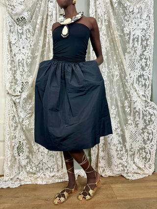 Miu Miu, Y2k Black Strapless Dress