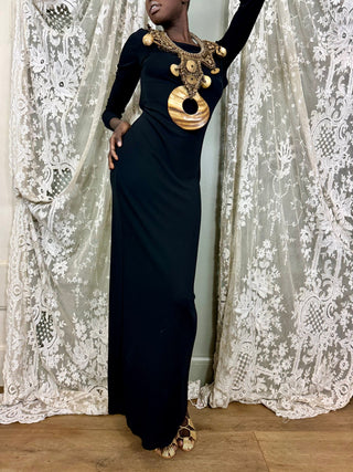Vintage Ralph Lauren, Jersey Open Back Long Dress