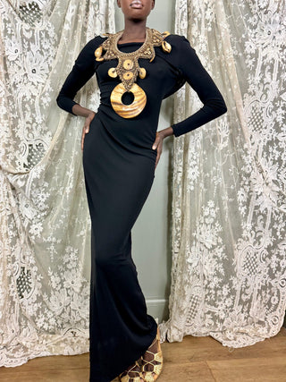 Vintage Ralph Lauren, Jersey Open Back Long Dress