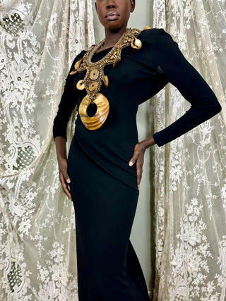 Vintage Ralph Lauren, Jersey Open Back Long Dress