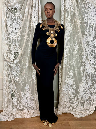 Vintage Ralph Lauren, Jersey Open Back Long Dress