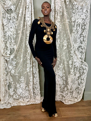 Vintage Ralph Lauren, Jersey Open Back Long Dress