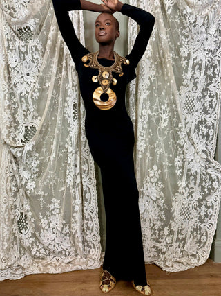 Vintage Ralph Lauren, Jersey Open Back Long Dress