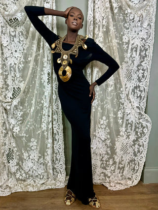 Vintage Ralph Lauren, Jersey Open Back Long Dress