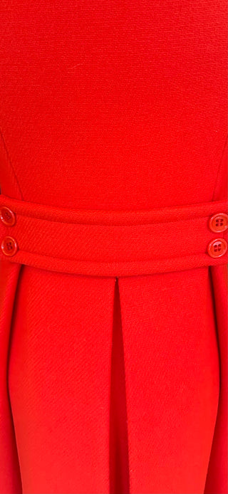 Vintage Red Wool Coat with Silk Lining | 1950s-60s Union-Made USA