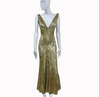 Vintage Elie Saab Sunburst Sequin Dress