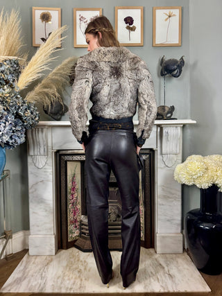 Birdie, 70s Leather and Fur Jacket