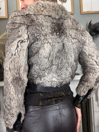 Birdie, 70s Leather and Fur Jacket