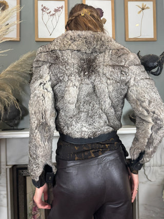 Birdie, 70s Leather and Fur Jacket