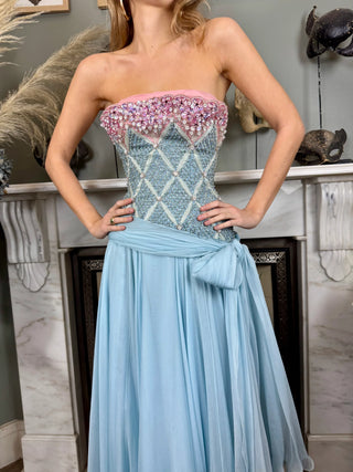 Eloise, Couture 60s Beaded Chiffon Dress