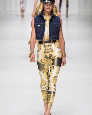 Versace SS18 Tribute Baroque Print Leggings - IT 40
