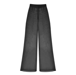 Sheer Flared Pintuck Trousers