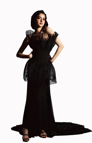 Peplum Mermaid Corset Gown