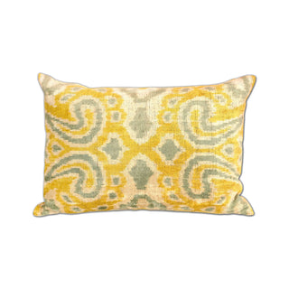 SILK AND COTTON "IKAT" THROW PILLOW