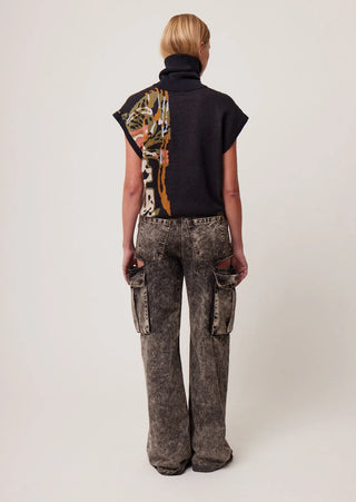 Denim Palazzo - Black