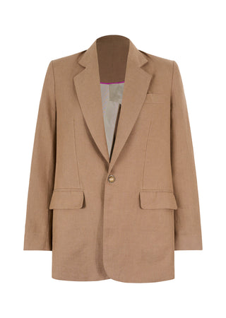 SS26 Camel Open Back Blazer