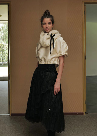 Iconic Tea Blouse C - Ivory