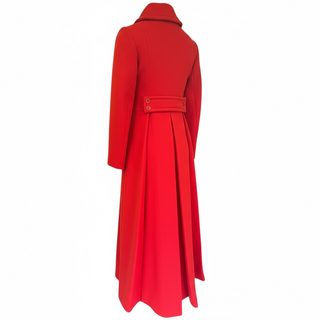 Vintage Red Wool Coat with Silk Lining | 1950s-60s Union-Made USA