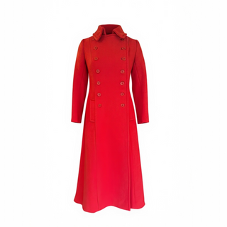 Vintage Red Wool Coat with Silk Lining | 1950s-60s Union-Made USA