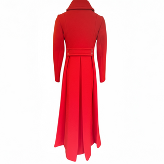 Vintage Red Wool Coat with Silk Lining | 1950s-60s Union-Made USA