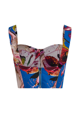 SS26 Natural Bustier Reversible - Lychee Print